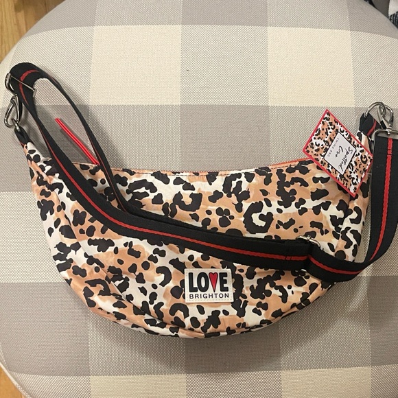 Brighton Handbags - NWT Brighton Leopard Print Kids Bag with Black and Red Accents
